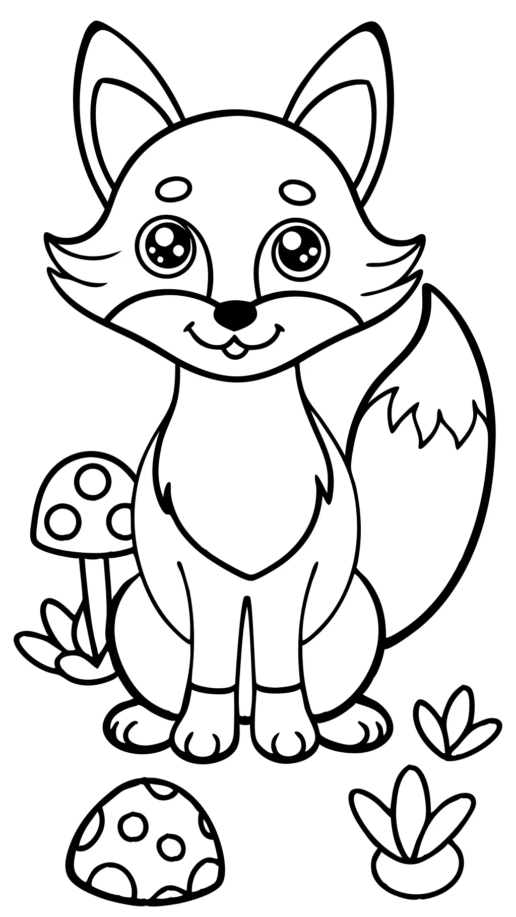 cute fox coloring pages printable